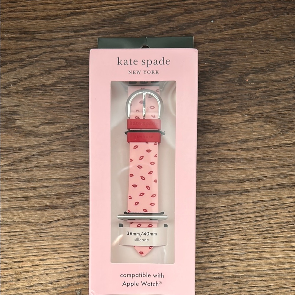 Kate Spade Pink Silicone Apple Watch Band, NWT